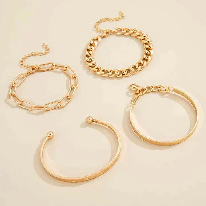 Elan Mercer Armbandenset | Goud 18k